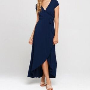 L*SPACE Goa Dress Midnight Blue NWT Size Large